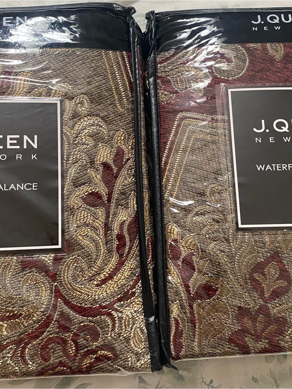 SET 2 J. QUEEN NEW YORK  Waterfall Valance de cascada para ventana Maribella